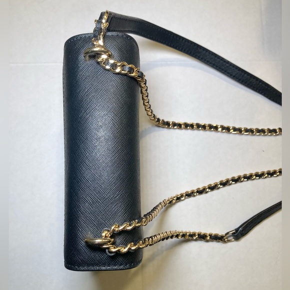 Tory Burch Robinson Mini Saffiano Leather Shoulder Bag in Black - Picture 6 of 15